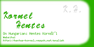 kornel hentes business card